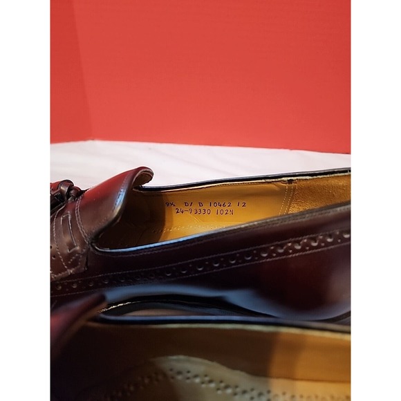 Johnston & Murphy Limited Men\'s Size 9.5 D/B 10462 Burgundy Loafers Tassels Kilt